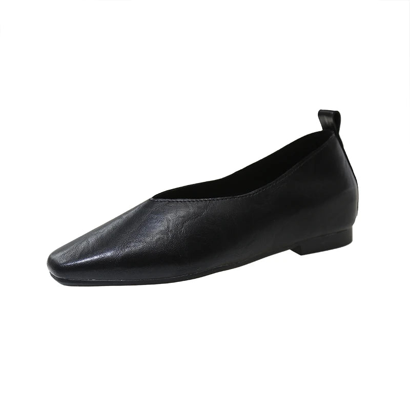 LBSFY -Fashion Women's Loafers Leather Luxury Shoes Grade Silver Heels Gold Pumps Square Toe Elegant Mary Janes Shoes Women Single Shoe
