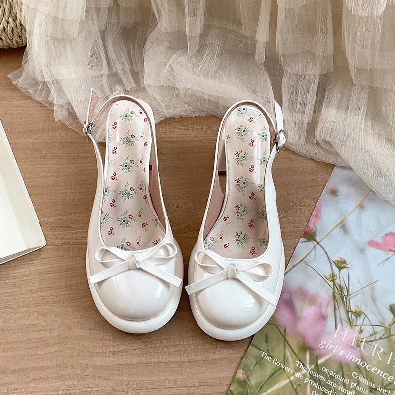 LBSFY -Women's High-heel Sandals Fashion Thick Heel Butterfly-knot Women Sandals 2025 Summer Ladies Outdoor Gladiator Sandalias