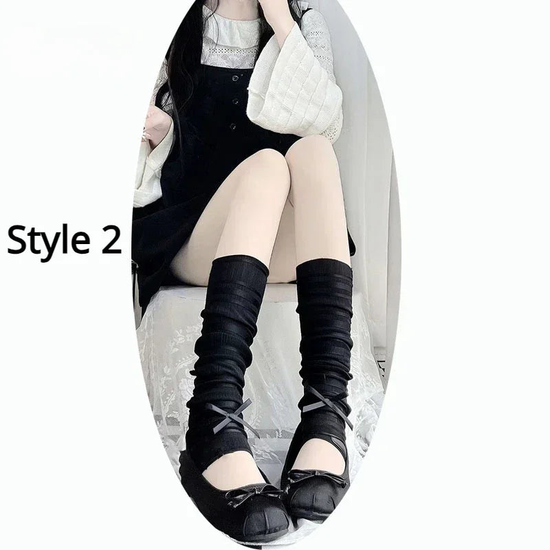Lbsfy Japanese Sexy Women Over The Knee Leg Cover Lace Ruffles Leg Socks Party Y2K Women Punk Harajuku Leg Warmers JK Accessories
