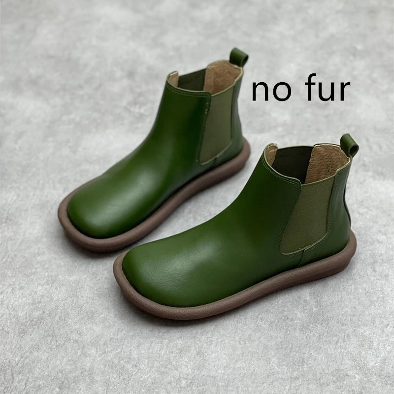LBSFY  -  2024 flat bottom women's chelsea boots anti-slip snow boots women winter warm shoes female boots large size