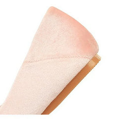 LBSFY  -Women 1cm Low Heels Classic Prom Pink Flats Female Soft Velvet Pointed Toe Low Heels Lady Concise Barefoot Shoes Plus Size