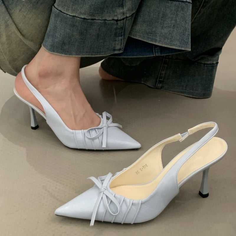 LBSFY  Summer Women's High Heel Sandals Fashion Candy Color Cover Toe Shoes Ladies Eelgant Slip On Party Shoes