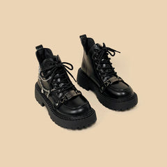 LBSFY  -   Design Fashion Ladies Platform Boots for Girls Female Students Kawaii Black Ankle Boots Women