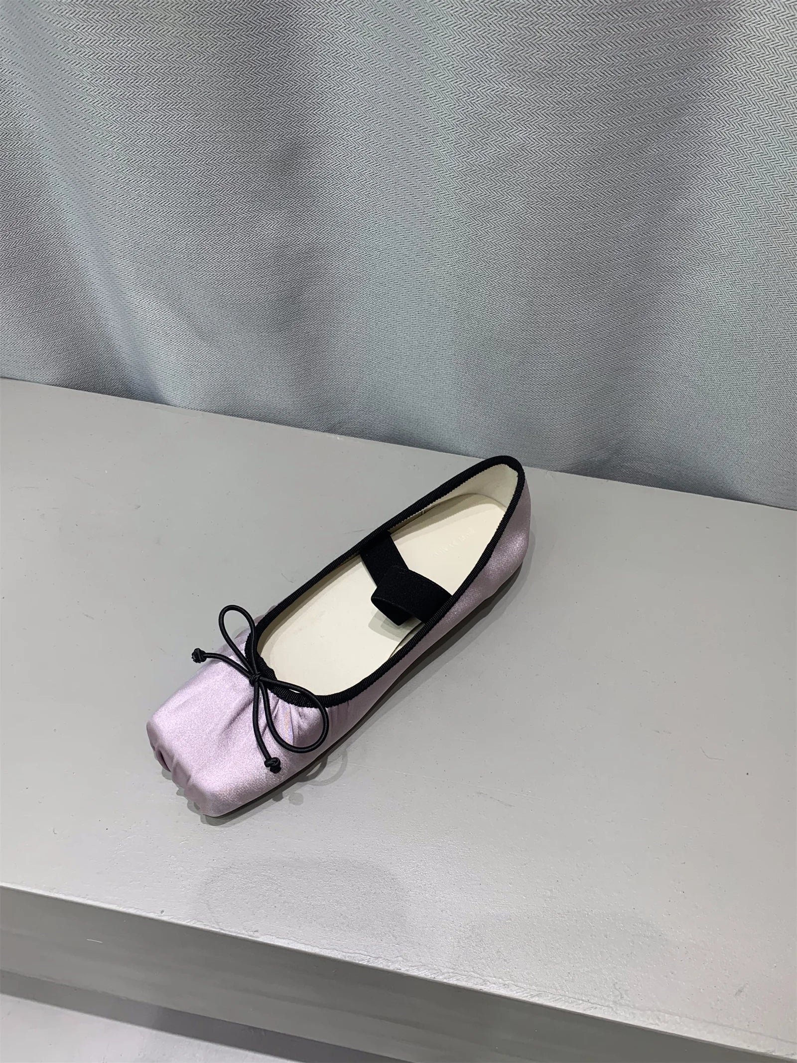 LBSFY  -  Luxury Satin Silk Ballet Shoes Woman Classic Square Toe Bowtie Elastic Band Ballerina Flats Ladies Soft Loafers Mujer