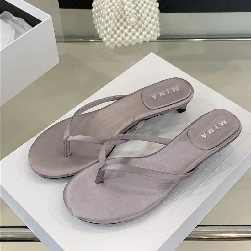 LBSFY -Summer New Brand Women Slipper Fashion Narrow Band Ladies Casual Slides Outdoor Dress Flat Heel Vacation Sandal