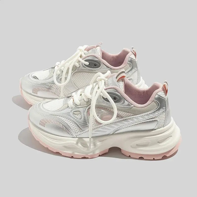 LBSFY  -  Small White Shoes 2024 Fashion Women's Round Toe All-Match Slip On Sneakers Mixed Colors Clogs Platform Modis Sports Casual Summ