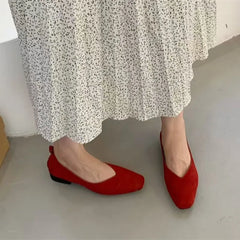 LBSFY  -Women's Flats Round Toe Vintage Soft Loafers Comfortable Leather Slip On Ballet Shoes Female Dress Shoes Mujer