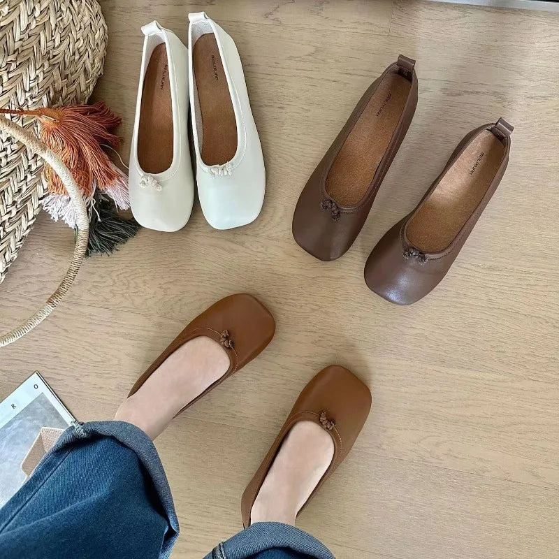 LBSFY  -  Flats Shoes Women Loafers for Female Ballerinas Mary Janes Ladies on Sales with Free Shipping Mules Sandals Slingback Moccasins