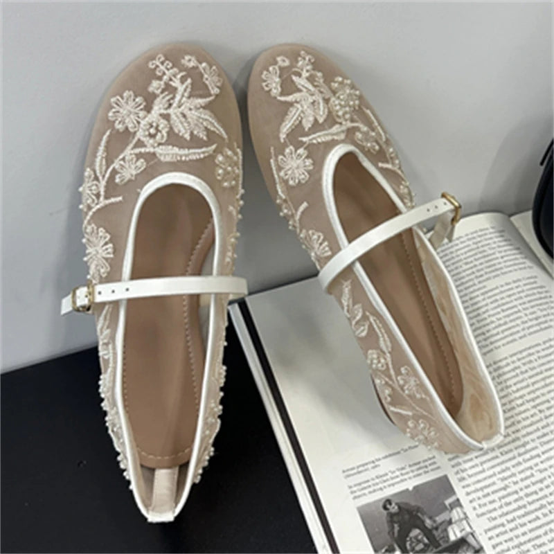 LBSFY -Spring Autumn Round Toe Flat Heels Women Fashion Concise Casual Party Dress Shoes Zapatos De Mujer