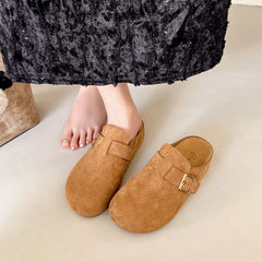 LBSFY -New Style Classic Fashion Women Suede Mules Slippers Clogs Cork Insole Sandals with Arch Support Outdoor Beach Slides Home Shoes