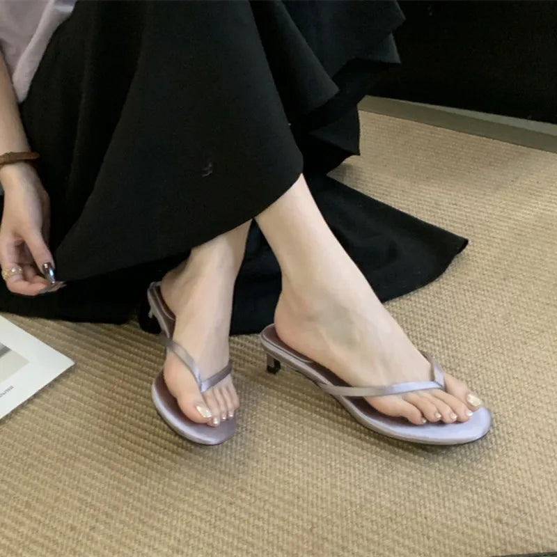 LBSFY -Summer New Brand Women Slipper Fashion Narrow Band Ladies Casual Slides Outdoor Dress Flat Heel Vacation Sandal
