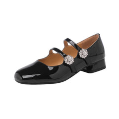 LBSFY  -  Women's High Heels Pumps Patent Leather New Rhinestone Party Wedding Shoes Club Pumps Woman Buckles Dress Pumps