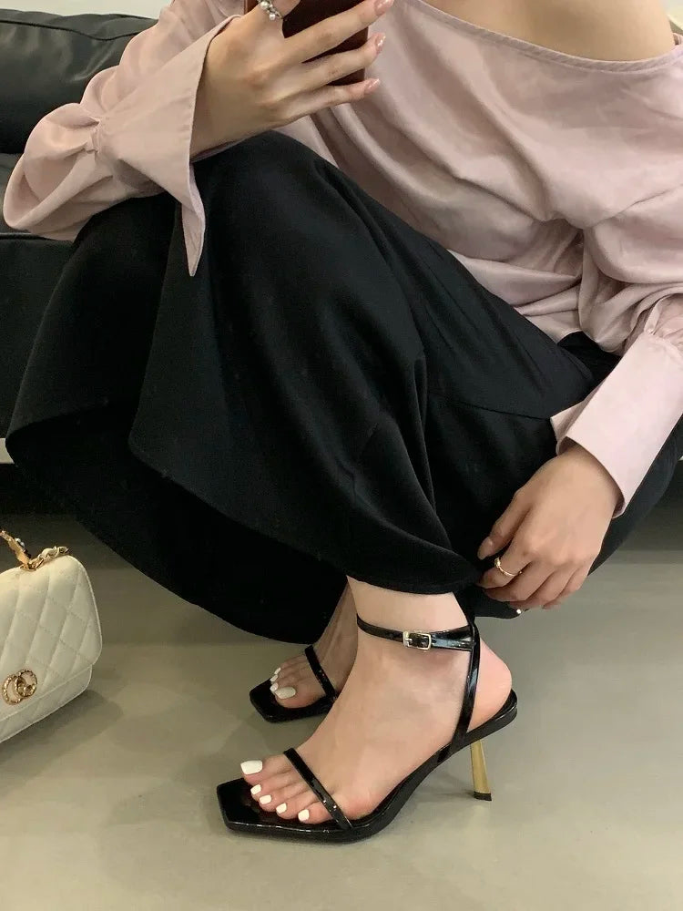 LBSFY -Spring New Leopard Print Women Slipper Pointed Toe Thin Low Heel Sandal Ladies Mules Shoes Zapatos Mujer