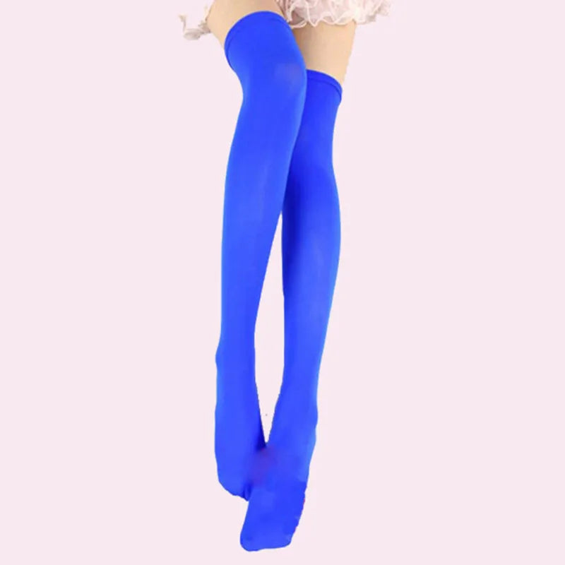 Lbsfy Soild Color Long Socks Women Over Knee Thigh High Over The Knee Stockings Lolita Ladies Girls Warm Knee Socks