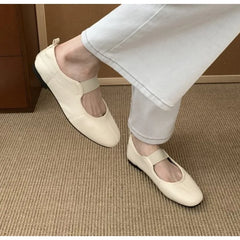 LBSFY -New Fashion Autumn Women Flat Heel Shoes Fashion Round Toe Shallow Slip on Mary Jane Shoes Soft Flat Casual Dress Single Shoes