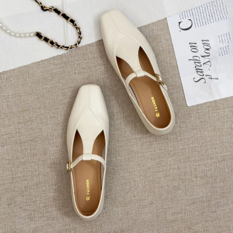 LBSFY -New Autumn Women's Flats Ballet Shoes Brand Designer Women Casual Loafers Fashion Mary Janes Shoes Round Toe Ballerina Female
