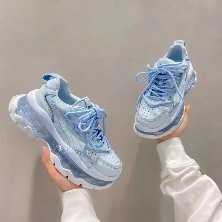 LBSFY  -  Platform Sneakers Women  Breathable Beige Ladies Sports Running Shoes Tennis Female Vulcanized Shoes Sneakers Woman Spring