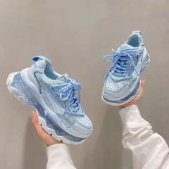 LBSFY  -  Platform Sneakers Women  Breathable Beige Ladies Sports Running Shoes Tennis Female Vulcanized Shoes Sneakers Woman Spring