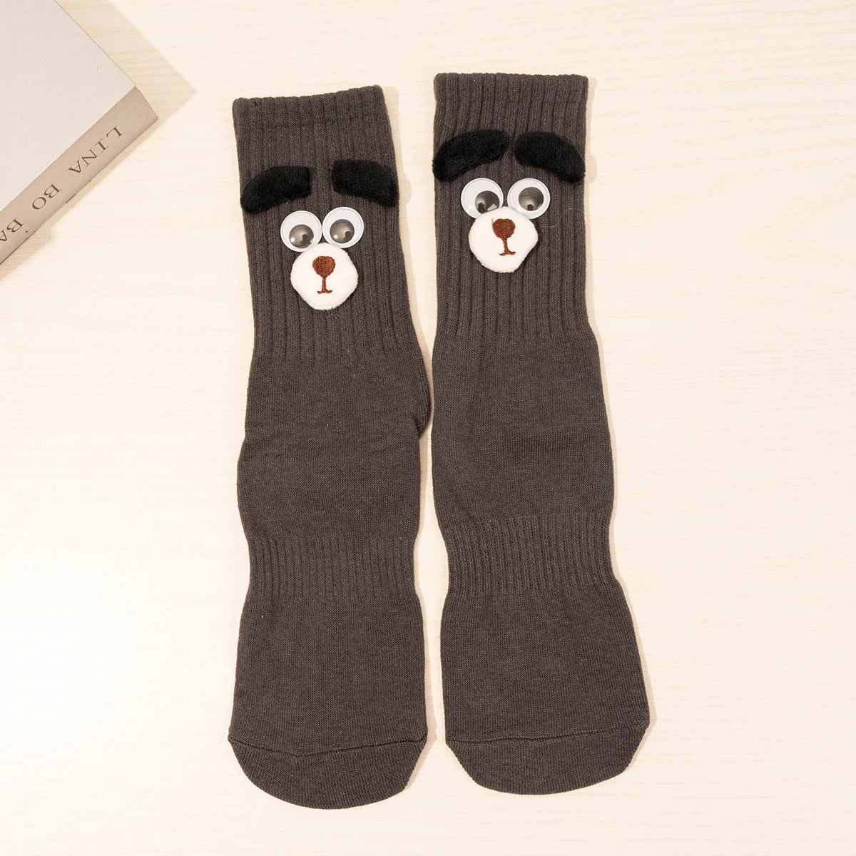 Lbsfy Women Socks Cotton Female Spring Autumn Harajuku Stereoscopic Cute Kawaii Cartoon Puppy Sweet Style Middle Tube Short Crew Socks