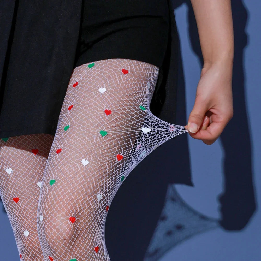 Lbsfy Green Tights Woman Clothing Sexy Fishnet Stockings 4 Colors Fishnets Stocks Club Party Hosiery Netting Tights Women's Leggings