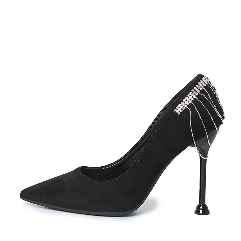 LBSFY  -  Small Size 31-43 Pointed High Heels Thin Heel Large Size 41 42 Black Shoes Women Pumps