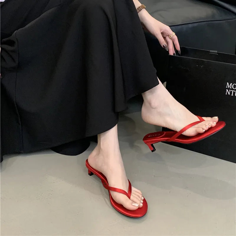 LBSFY -Summer New Brand Women Slipper Fashion Narrow Band Ladies Casual Slides Outdoor Dress Flat Heel Vacation Sandal