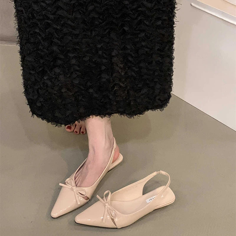LBSFY  -Summer Women Cover Toe Sandals Fashion Butterfly-knot Singbacks Shoes Ladies Elegant Party Dress Low Heel Sandalias