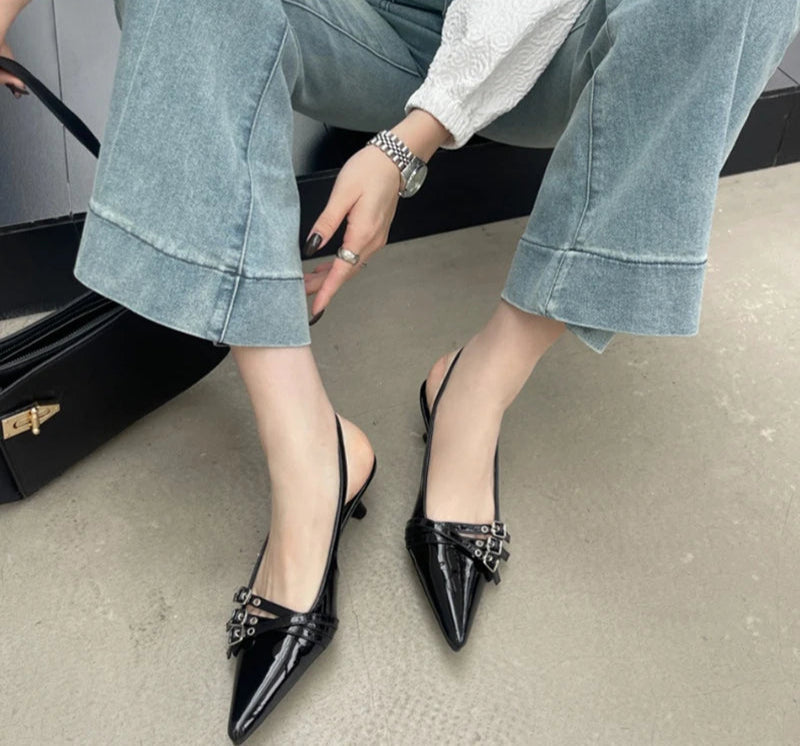 LBSFY  Summer Sliver High Heel Women Sandals Fashion Pointed Toe Shoes Ladies Elegant Dancing Party Party Club Shoes