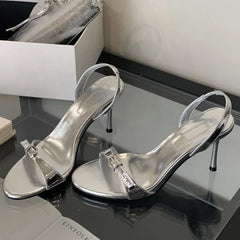 LBSFY -Summer Fashion Narrow Band Open Toe Sandals Thin Low Heel Gladiator Women Party Shoes Zapatos De Mujer