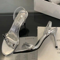 LBSFY -Summer Fashion Narrow Band Open Toe Sandals Thin Low Heel Gladiator Women Party Shoes Zapatos De Mujer