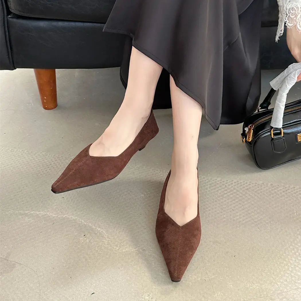 LBSFY  -  2024 Autumn Pointed Toe Women Sexy Shallow Slip On Pumps Shoes Fashion Thin High Heel Ladies Elegant Dress Boat Shoes