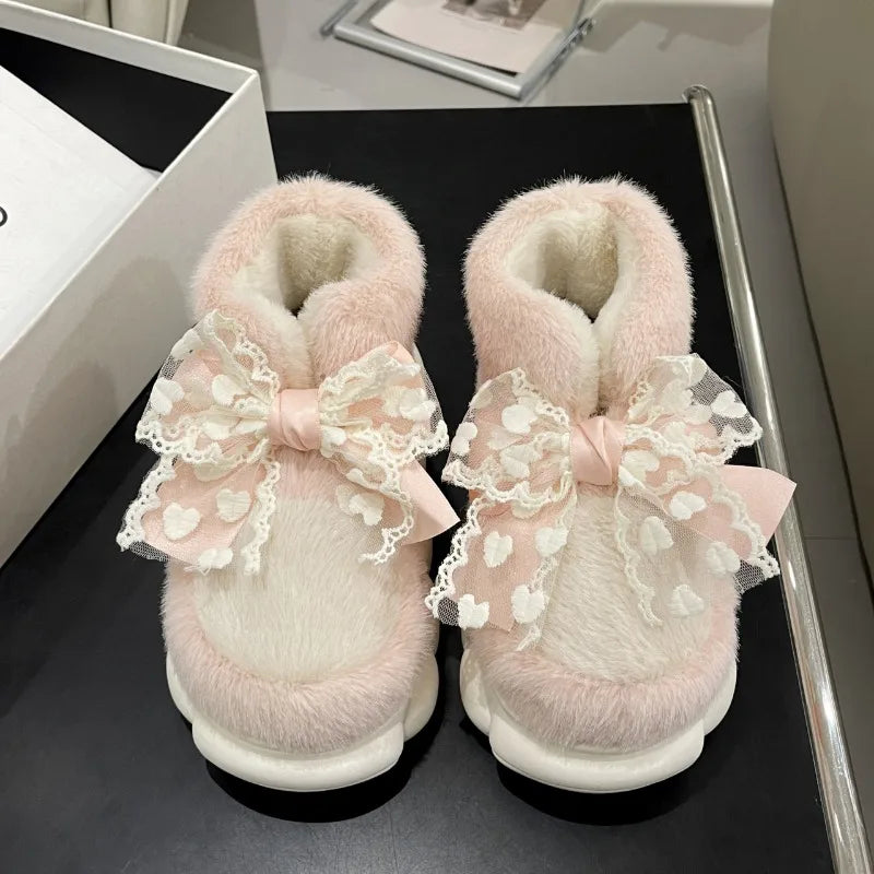 LBSFY  -  Waterproof Women's Snow Boots  Non-Slip Thicken Plush Winter Shoes Women Soft Bottom Warm Cotton Padded Shoes Ankle Boots