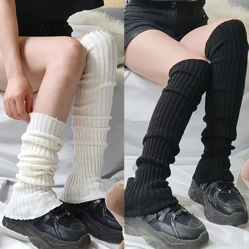 Lbsfy Y2K Women's Leg Warmers Japanese Lolita Long Socks Wool Knitted Foot Cover Arm Warmer Autumn Winter Crochet Heap Sock Boot Cuffs