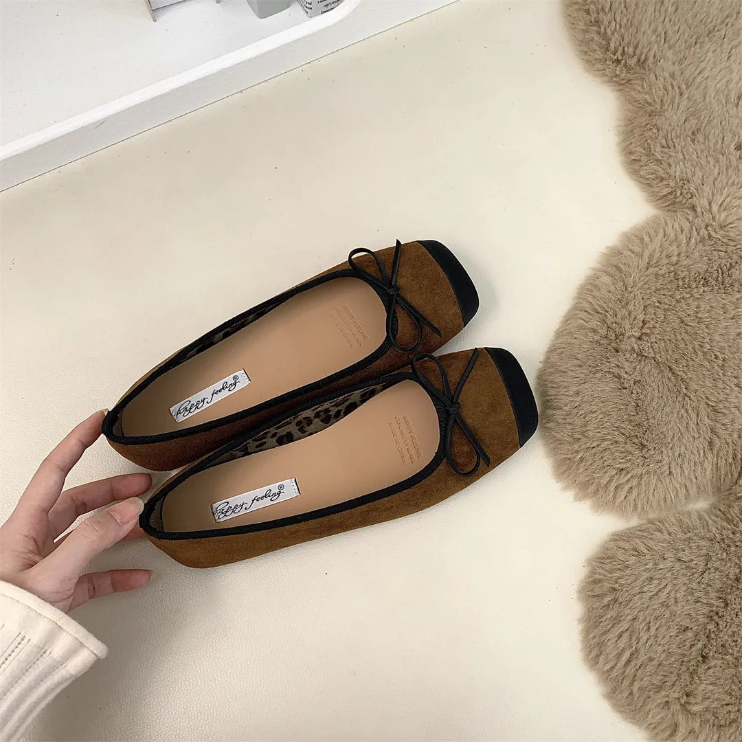 LBSFY -New Women Flat Shoes Fashion Round Toe Ladies Elegant Ballerinas Shoes Casual Slip On Mary Jane Shoes Mujer