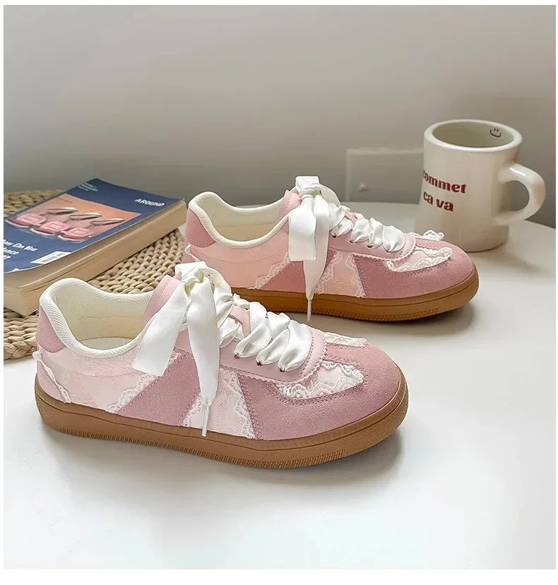 LBSFY -Retro Versatile Women Shoe Fashion Temperament Womens Casual Shoes Comfort Light Womens Flat Shoes Anti Slip Simple Single Shoes