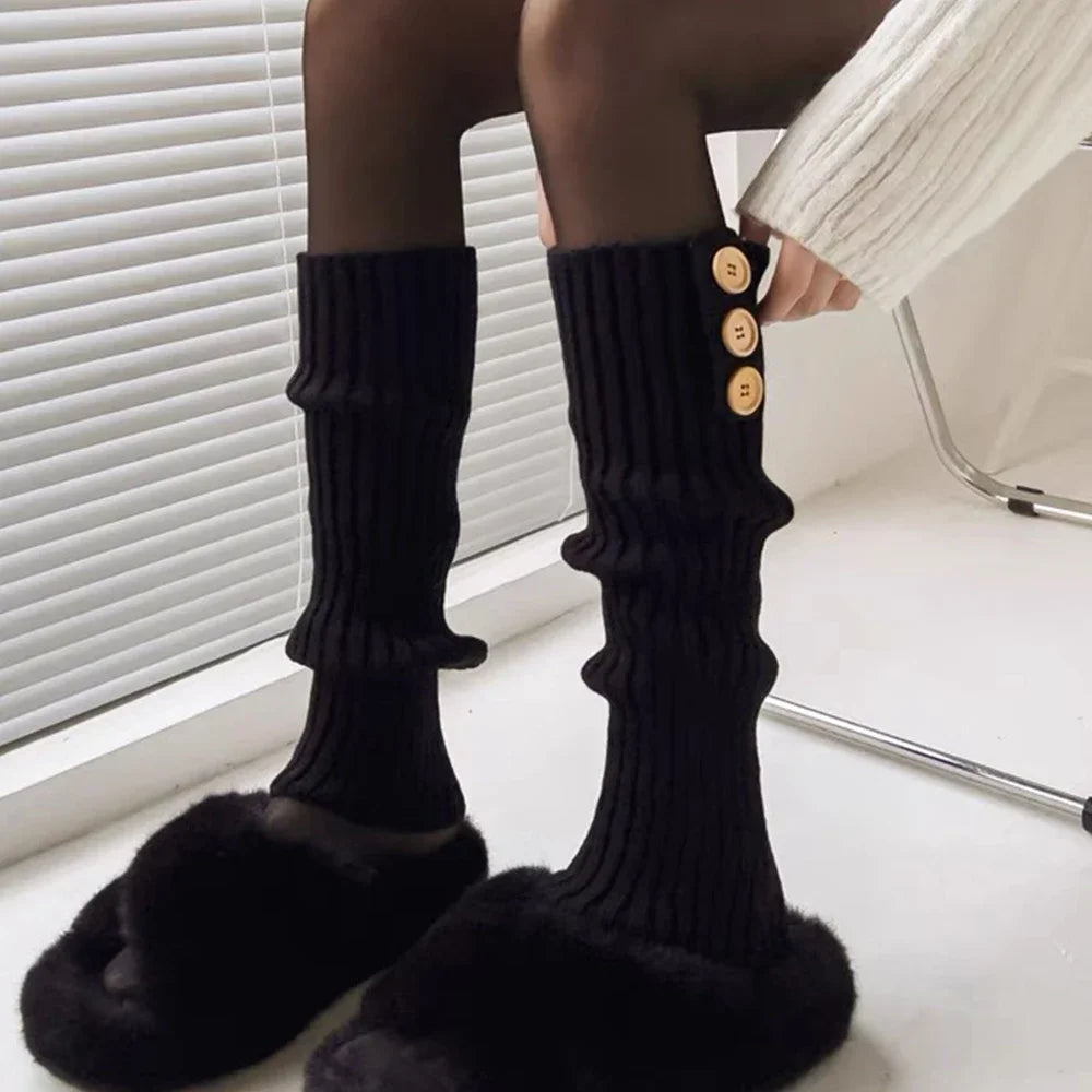 Lbsfy Y2K Women's Leg Warmers Japanese Lolita Long Socks Wool Knitted Foot Cover Arm Warmer Autumn Winter Crochet Heap Sock Boot Cuffs