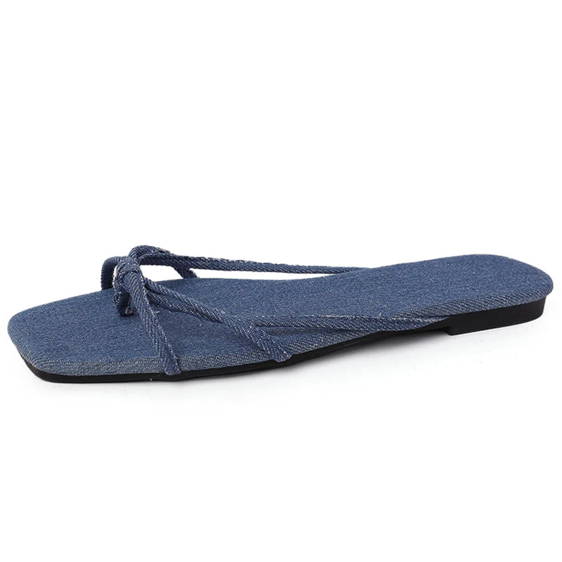 LBSFY  Summer Beach Flip Flop Women's Flats Slippers Comfort Slip On Slides Casual Dress Street Style Shoes