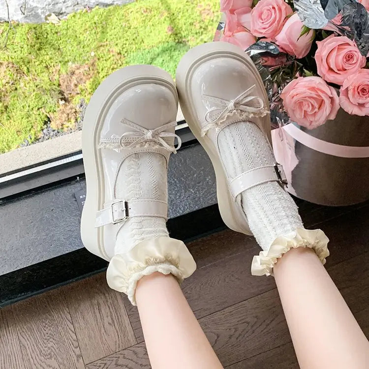 LBSFY -Women's Loafers 2025 Spring British Style Platform Mary Jane Shoes Woman Japanese Jk Uniform Bow Lolita Shoes Women Single Shoe