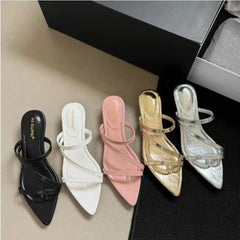LBSFY -New Style Shoes for Women Plus Size Summer Women Outside Flat Slippers Flip Flops Casual Candy Color Sandals Zapatos De Mujer