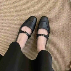 LBSFY  - Women Flats Fashion Round Toe Slip On Ladies Elegant Mary Jane Shoes Soft Flat Heel Outdoor Dress Ballerin Shoes M